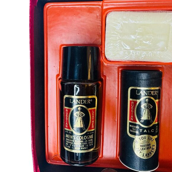 Vtg Lander Cologen 4 OZ W/ Orig Box FULL After Shave Talk Pounder Soap Gift - Picture 4 of 8